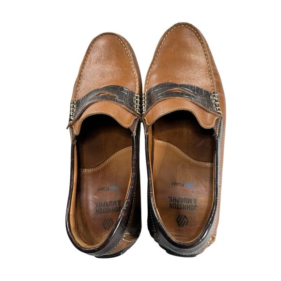 Johnston & Murphy Mens Size 12 M Brown Casual Slip On Driving Loafers NICE - Picture 7 of 8